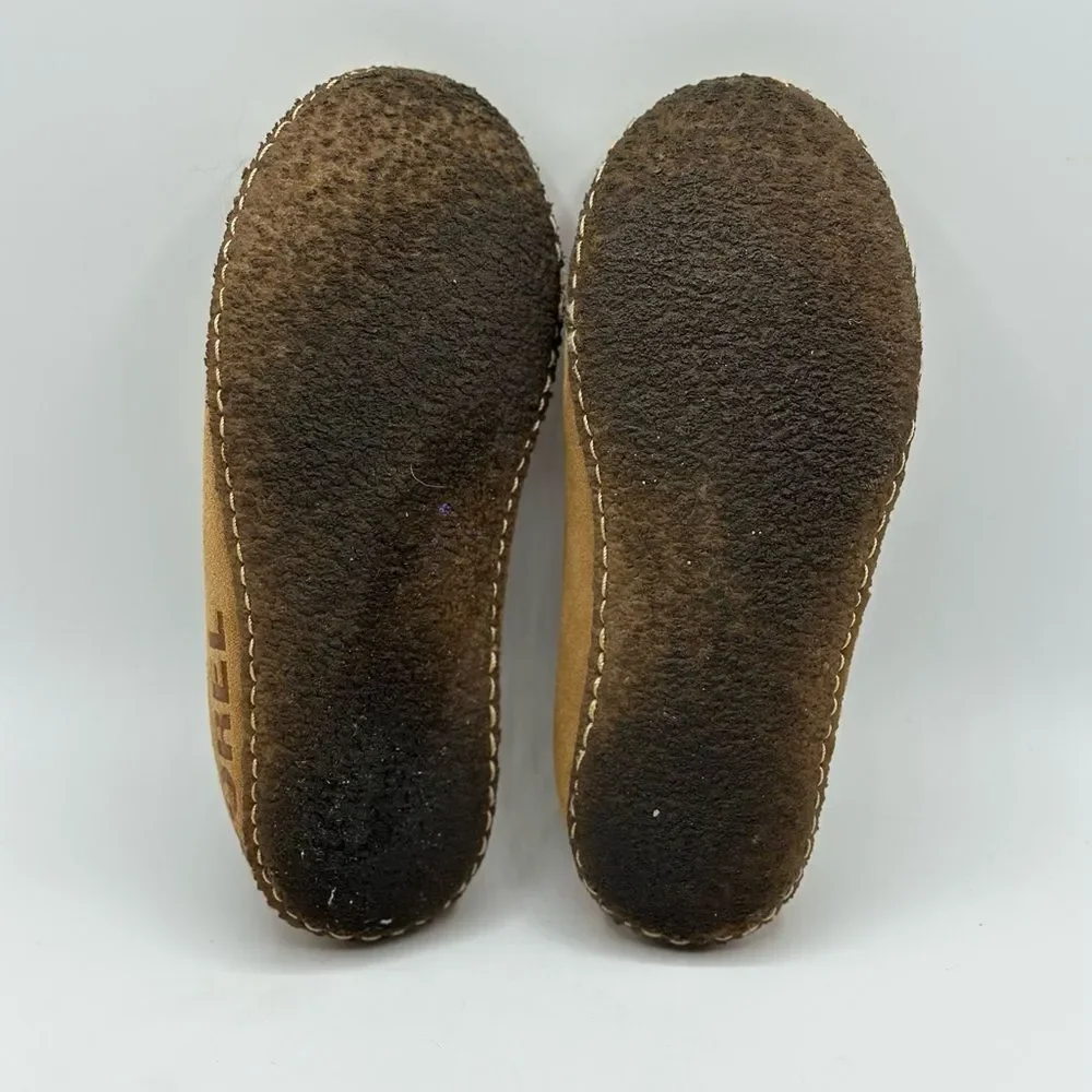Sorel Lanner Ridge II Youth Slipper Camel Brown Size 2